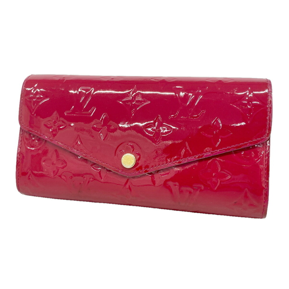 Louis Vuitton Vernis Portefeuille Sarah Long Wallet M90154 Rose Indien (Women's)